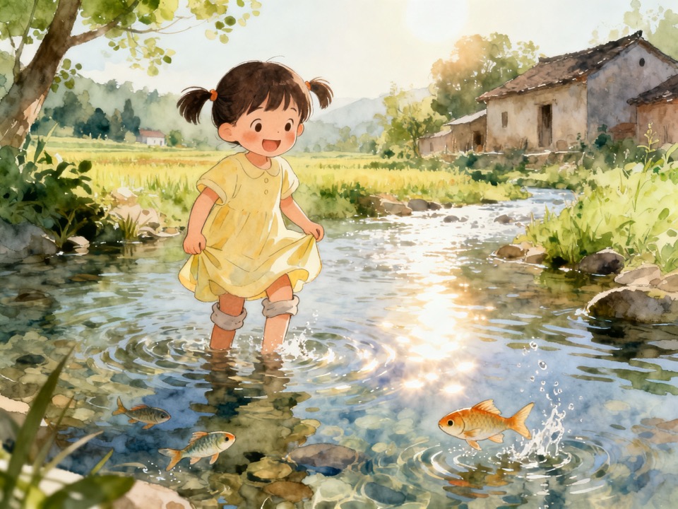 外婆家的小溪